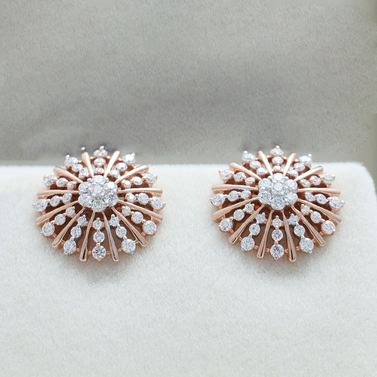 Tiffany rose deals gold diamond earrings