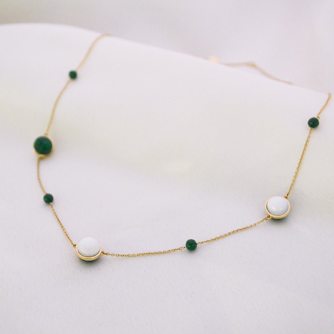 Malachite Mother Of Pearl Neckpiece - zivar.in