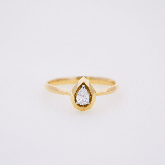 Pear Diamond Solitaire Ring - zivar.in