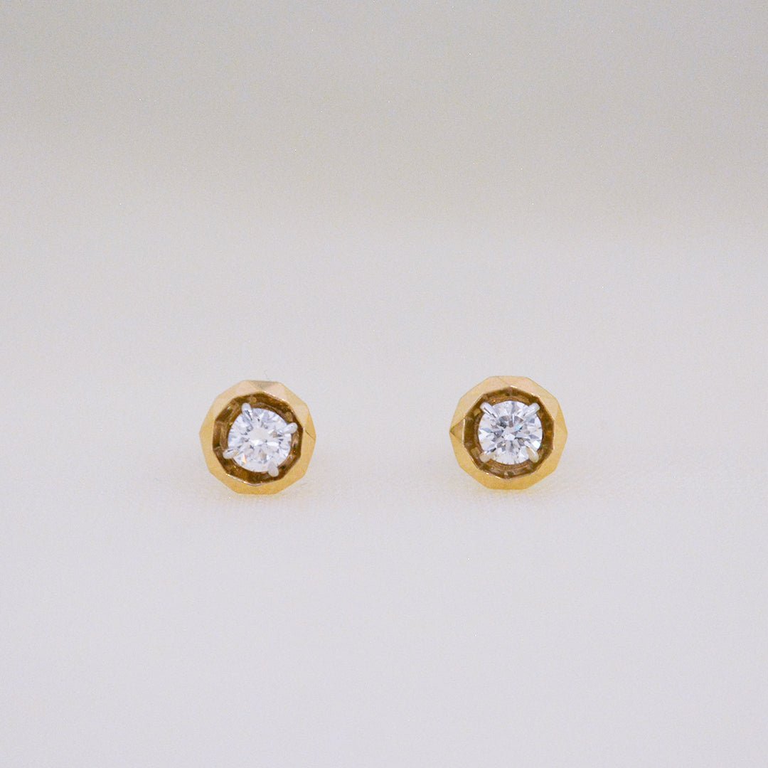 Round Diamond Solitaire Earrings - zivar.in