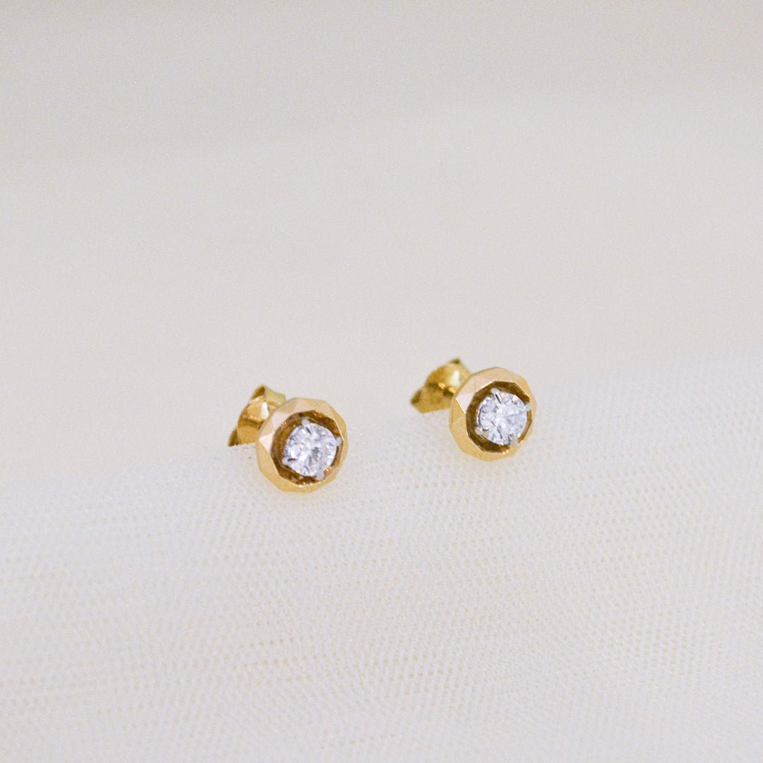 Round Diamond Solitaire Earrings - zivar.in