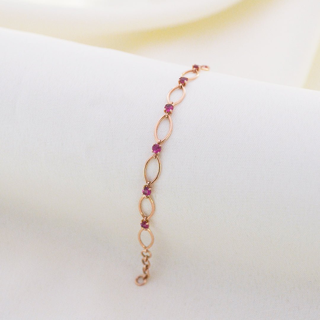 Ruby Gold Bracelet - zivar.in