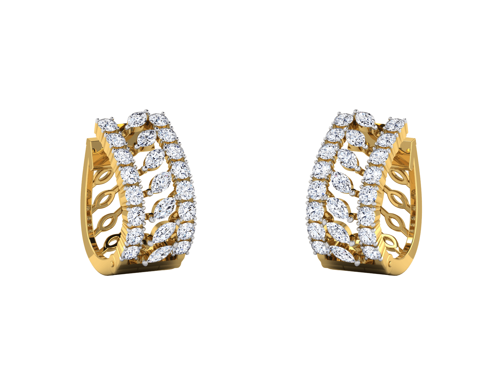 Flipkart.com - Buy PEORA American Half Hoop Earrings for Women Cubic  Zirconia Studded Bali Earring (Rose Gold) Alloy Earring Set Online at Best  Prices in India