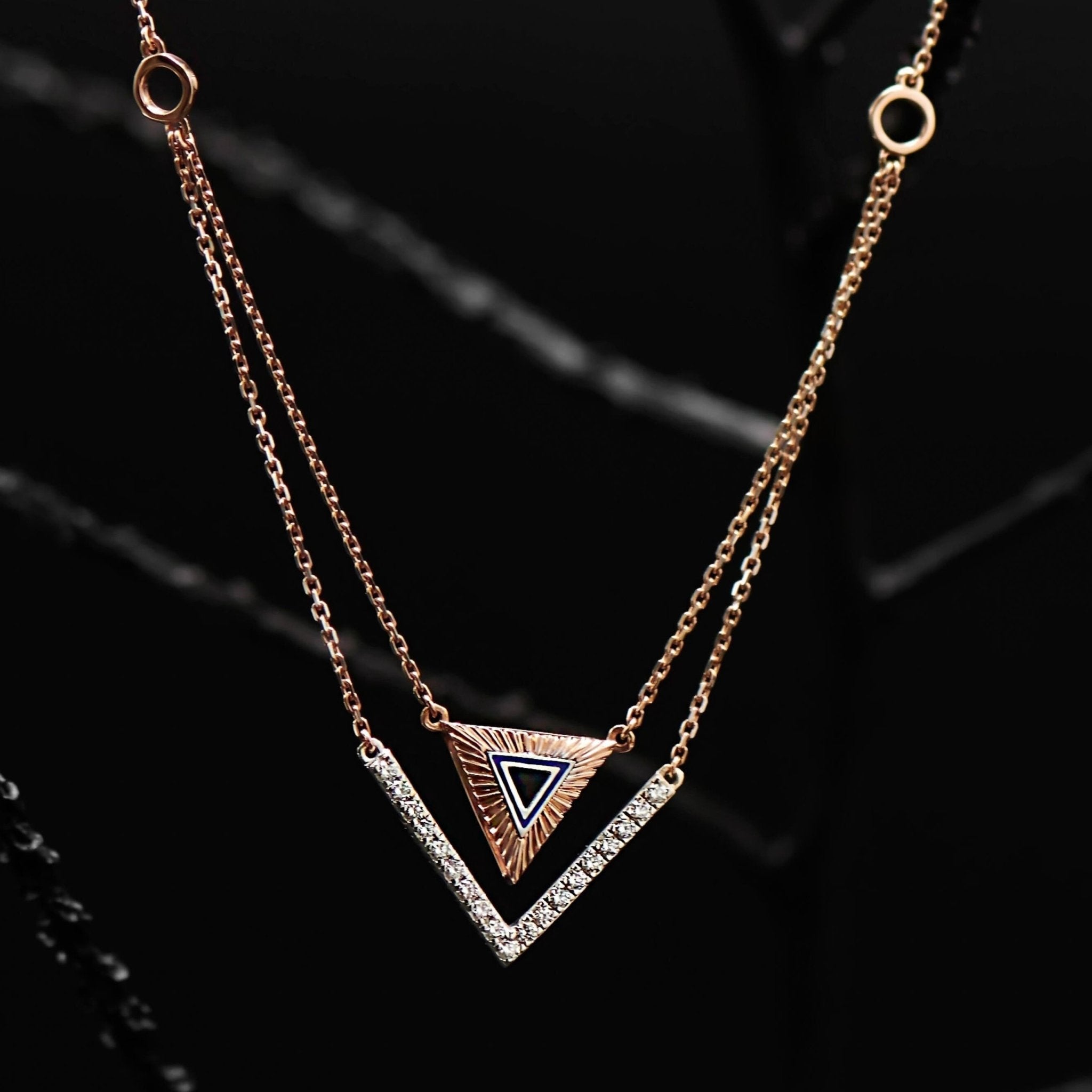 Dazzling Triangle Diamond Pendant