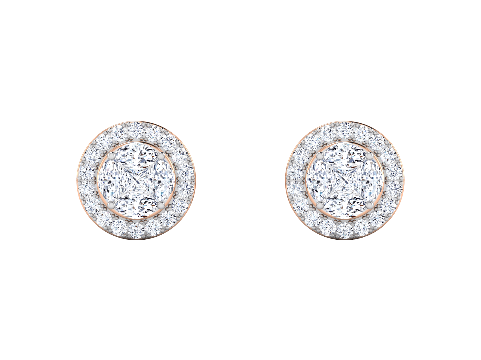 Jamie Diamond Earrings, Solitaire, 5 Carat, 14K White Gold – Best Brilliance