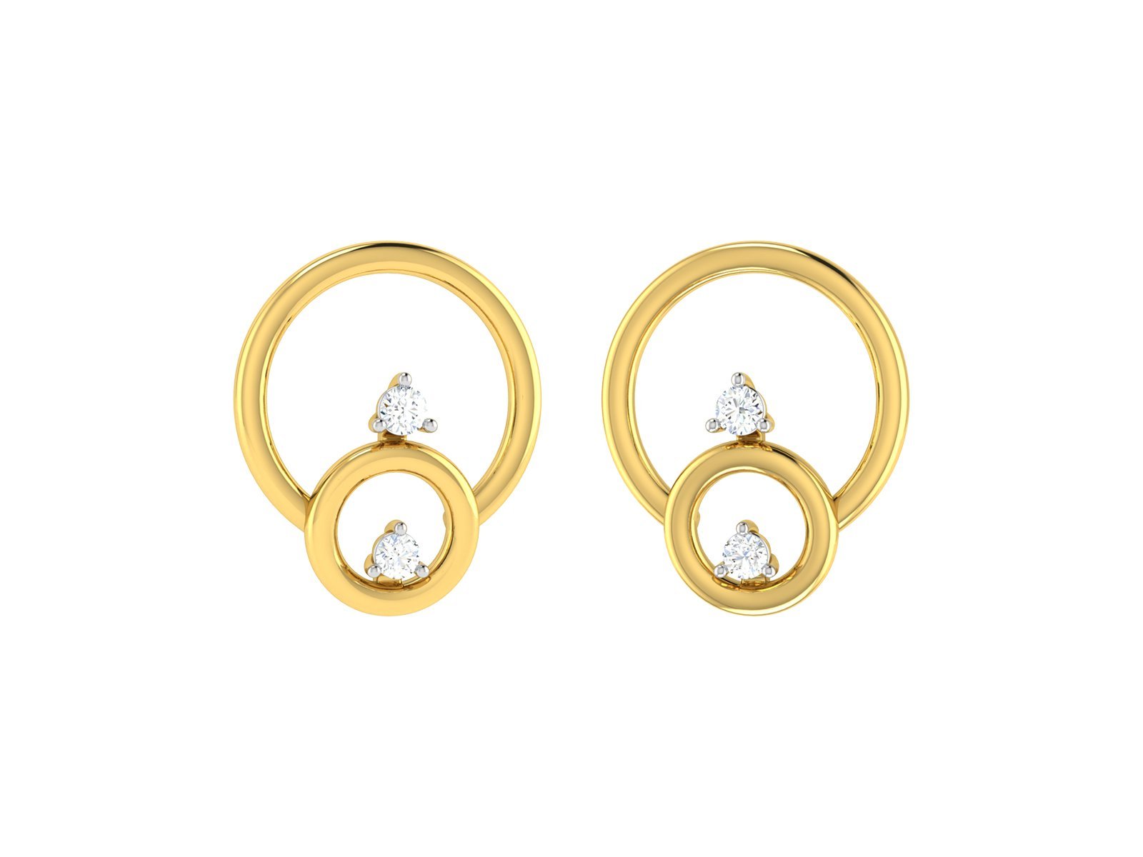 Simple 50 Pointer Diamond Solitaire Earrings | Fiona Diamonds