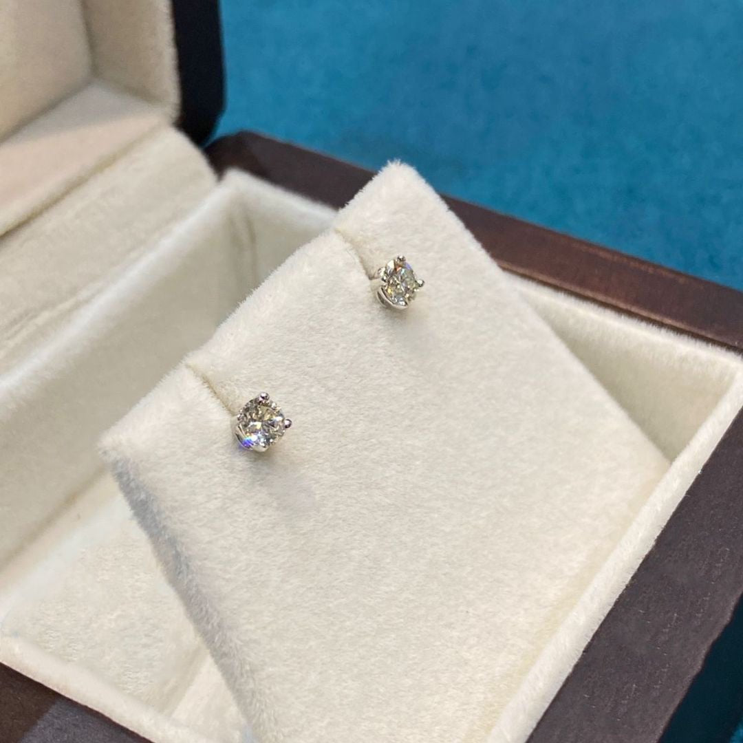 1 carat oval diamond drop earrings - South Bay Jewelry